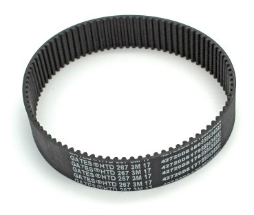 RC-33121267 driving belt, toothed belt 267x17mm for e.g. Bosch Beltsander PBS75, PBS75E, Planer GHO18V-Li