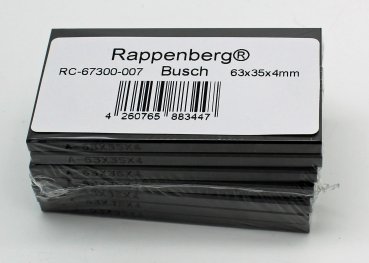 7 Carbon-Vanes, one Set (7pcs.),  63x35x4mm für Busch Vacuumpumps SV 1016 B, SD 1016 B, SV 1016 C, SD 1016 C