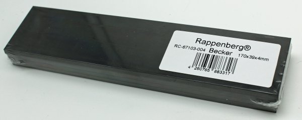 4 carbon-vanes 170x39x4mm, 90133000004, Drw. WN124-034  for e.g. Becker Vacuumpumps KDT3.60, KVT3.60, KDT3.80, KVT3.80