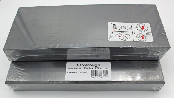 RC-67115-010 Carbon vane set, (10 single carbon vanes ), 220x88x6mm for z.B. Becker DTLF400, VTLF400, DTLF500, VTLF500 Vacuumpumps