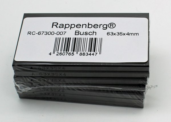 7 Kohleschieber, Kohlelineale, Kohleflügel, ein Satz (7Stk.), 63x35x4mm für Busch Vakuumpumpen SV 1016 B, SD 1016 B, SV 1016 C, SD 1016 C